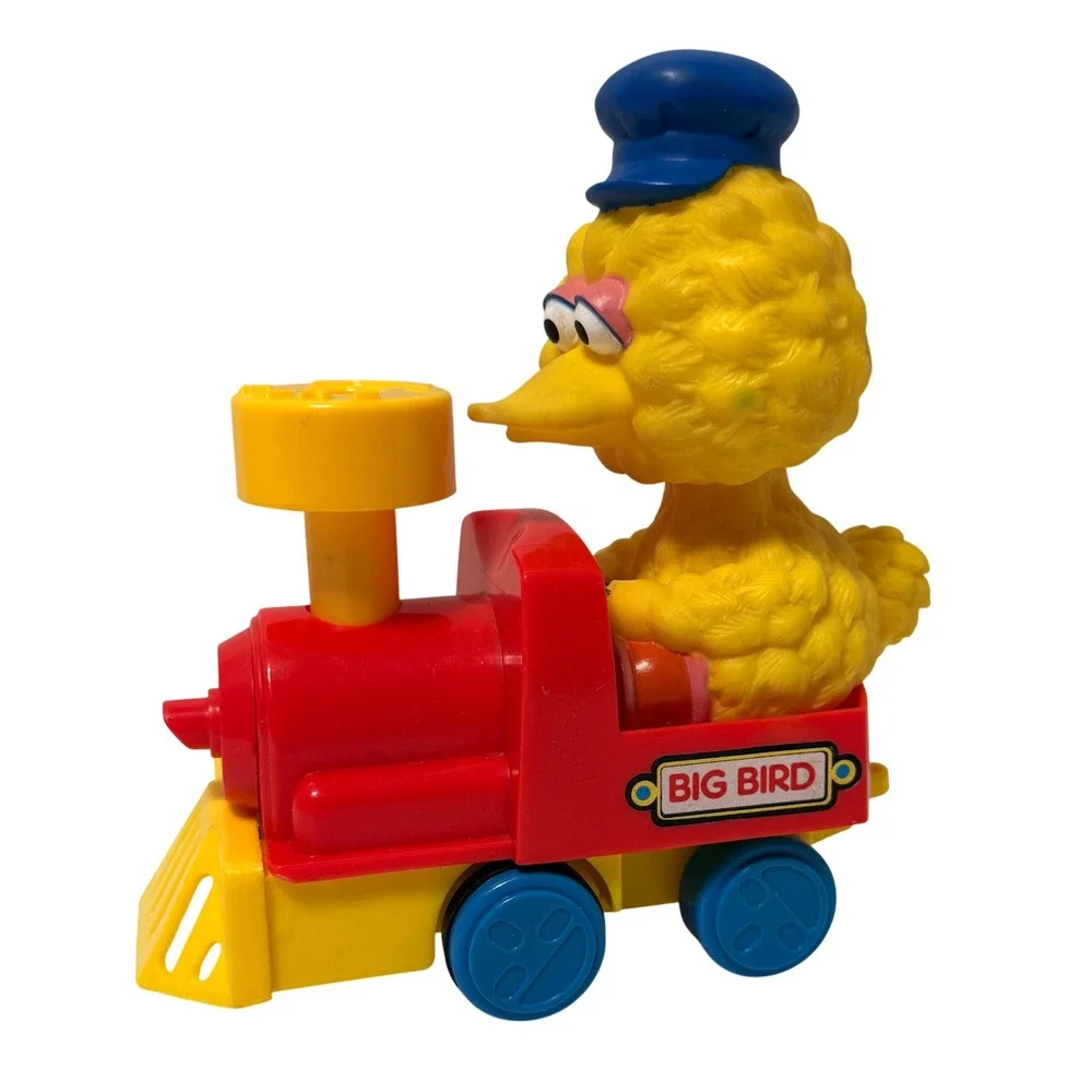 Vintage Tyco Sesame Street‎ Big Bird Train Engine Toy Red Yellow Blue 60322 *